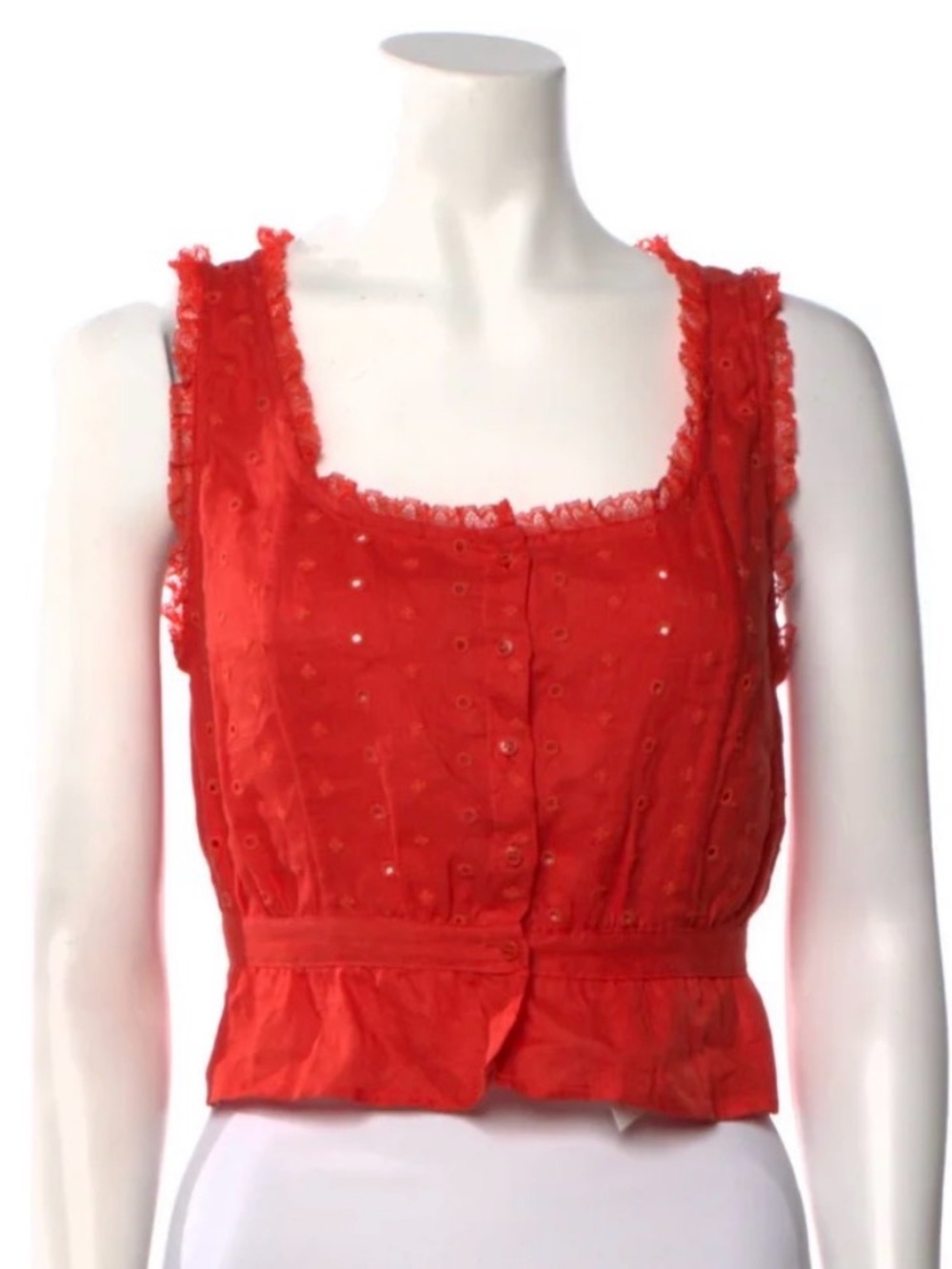 Reformation Louisa Linen Crop Top - Women